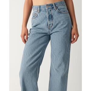 OLD NAVY Jeans Womens‎ Size 12 Light Blue High Rise Slouchy Straight Relaxed Fit